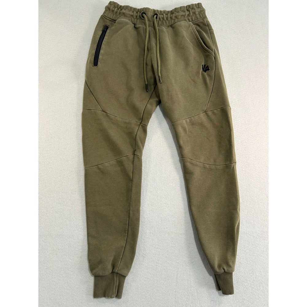 YoungLA Joggers Mens Size S Olive Green Athletic Panelled Drawstring Sweatpants